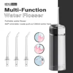 7-Black and White KEVU Smile Water Flossers – Elegant Minimalist Design (1)