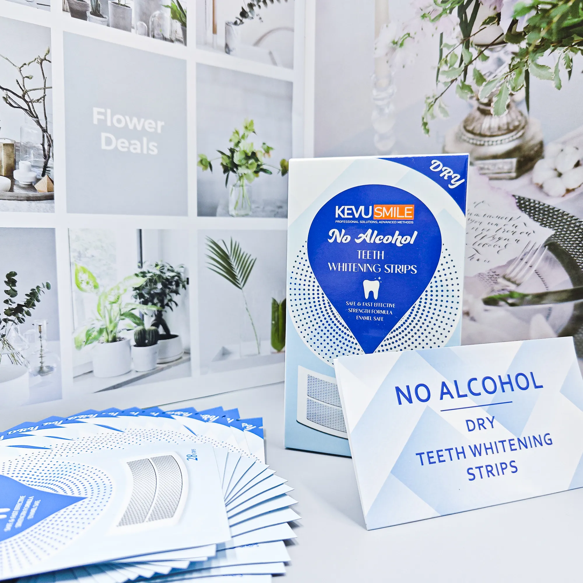7-kevu-smile-whitening-strips-flower-background
